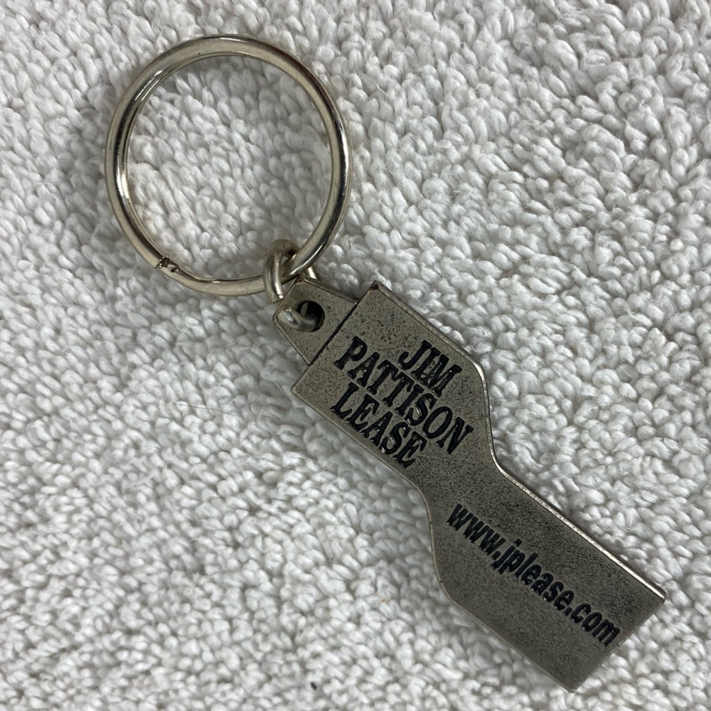 5/$35 Vintage Metal Jim Pattinson Lease Advertising Keychain